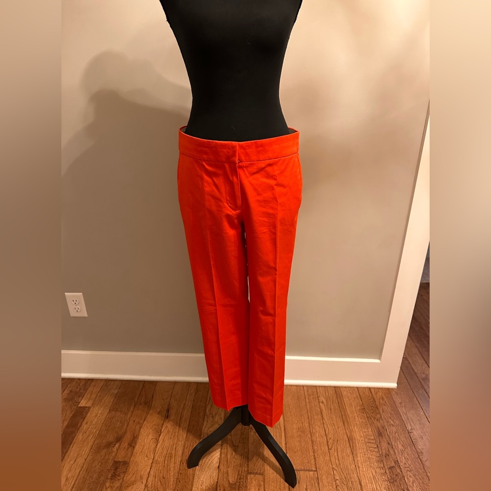 J Crew Straight Legged Cropped Pant Red Size 4